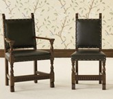 Cromwellian oak chairs