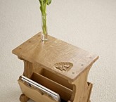 Handmade oak magazine rack