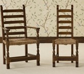 Ladderback oak chairs