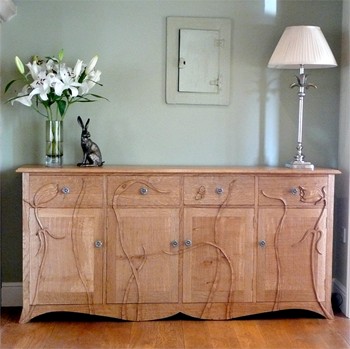 Oak Flower Sideboard