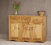 Oak flower sideboard