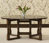 Round gate leg oak table