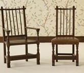 Stick back oak chair