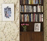 Tall oak bookcase